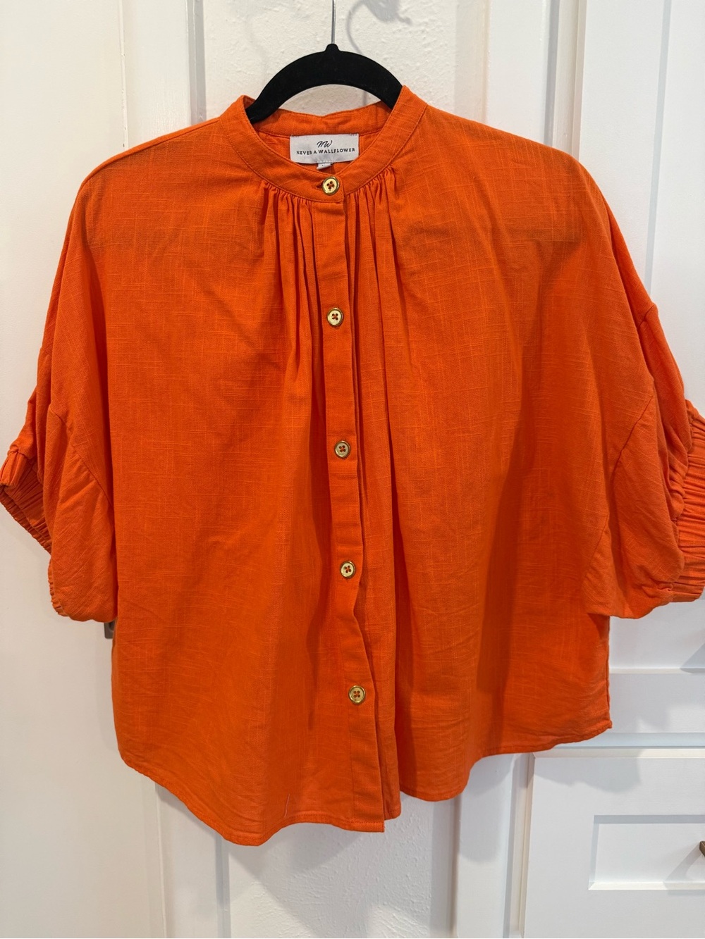 Never A Wallflower XS Orange Top